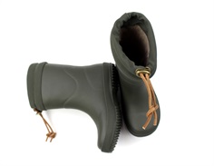 Bisgaard olive vintergummistøvle med uldfoer